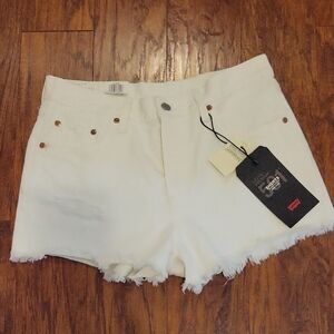 Women's White Denim Shorts